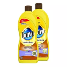 Kit 2 Lustra-móveis Bravo Brilho Prático Lavanda 500ml