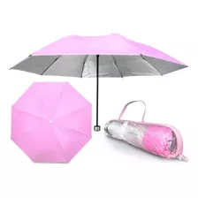 Sombrinha Guarda Chuva Com Proteção Solar Uv 1050t Cor Rosa-claro