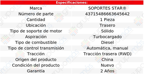 Soporte Motor Trasero S Star 604 4 Cil 2.3l Turbo 1982_1984 Foto 2