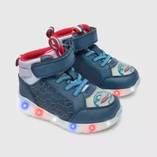 Zapatilla Luces Niños Azul 50085 Colloky