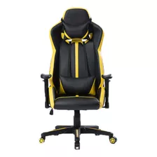 Silla Gamer W-186 Cuero Sintetico Negra/amarilla