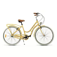 Bicicleta Urbana Femenina Raleigh Classic Lady R28 3v Frenos V-brakes Color Beige Con Pie De Apoyo 