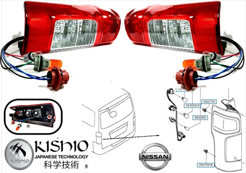 2 Calaveras Traseras Nissan Urvan 2.5l Nv350 13-19 Kishio Foto 3