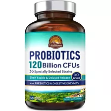 Probiotico 120 Billiones Cfu 36 Cepas Vitalitown Usa