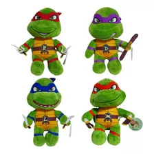 Peluche Set X4 Tortugas Ninja Leonardo Donatello 32cm Ortiz