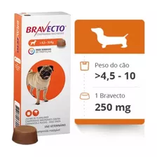 Bravecto 4,5kg Á 10kg Antipulga E Anticarrapato Cães Tablete