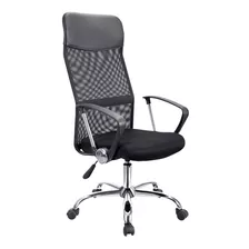 Silla De Escritorio Deco Hogar 8214 8214-hmv Ergonómica Negra Con Tapizado De Mesh