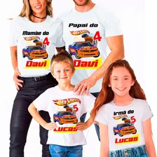 Kit 4 Camisetas Hotwheels Carros Personalizada