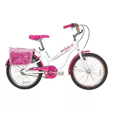 Bicicleta Barbie Niña Niño Rodado 20 Con Parrila - Blanca