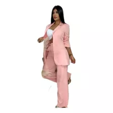 Conjunto Elegante Mujer Traje Formal Pantalón Palazzo+blazer