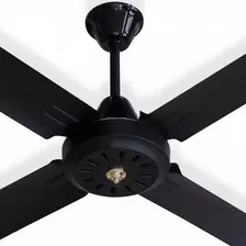 Ventilador De Techo Exahome 60 Negro Con 4 Palas De Metal, 120 cm De Diámetro 220 v