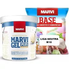 Kit Emulsificante 850g + Liga Neutra M10 1kg P Sorvete Marvi