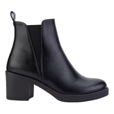 Bota Plataforma Con Elastico Tierra Bendita Negro Mujer 1381