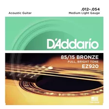 Cuerdas Daddario Ez920 Guitarra Acustica Tensión .012 - .054