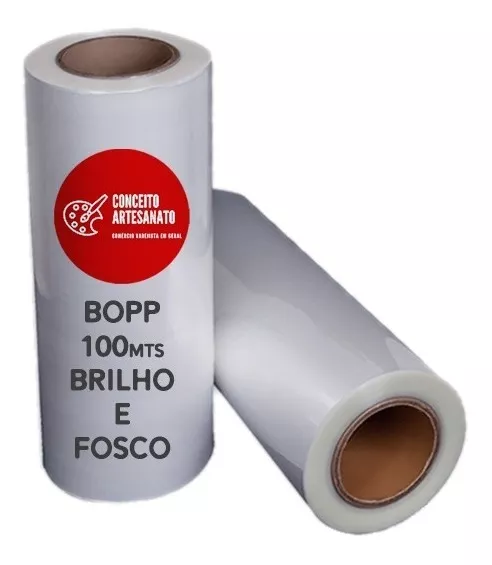 2 Bobinas Bopp - 1 Brilho E 1 Fosco 22cm X 100mt - 1ª Linha!