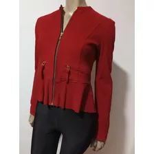 Cardon Hermosa Campera De Gamuza Roja Forrada Talle S Impeca