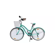 Bicicleta Dama Verado Playera Canasto Luz Cambios Shimano