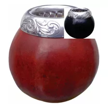 Mates De Calabaza Mod. Dúo Con Virola Cincelada Lisos 30 Ud.