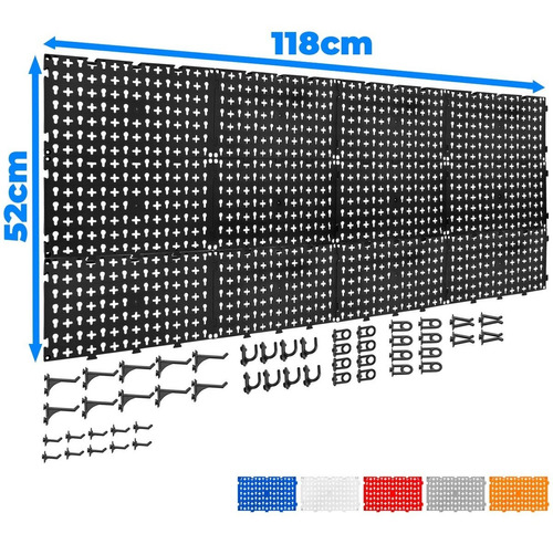 Painel De Ferramentas Organizador Plastico Ajustável 118x52 