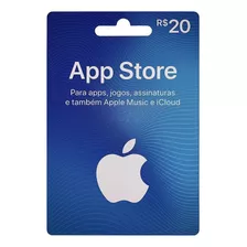 Cartão Gift Card App Store R$ 20 Reais Apple Itunes Brasil