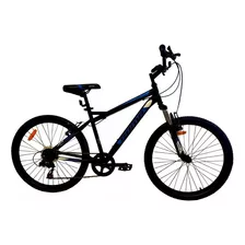 Bicicleta Roma Lupo 1.0 Rodado 24 Mtb Negro Con Azul Albion