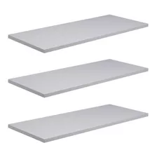 Kit 03 Prateleiras Mdf 120x30 Branco 15mm 1,20 Metro X 30cm.