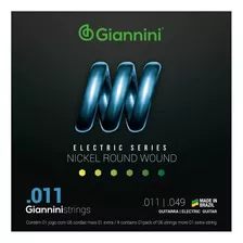 Giannini (brasil), Encordado Guit. Eléctrica 6 Cuerdas .011