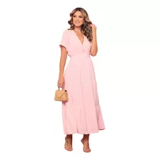 Vestido Elegante Moda Evangélica Saia Três Marias Linha Luxo