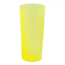 Pack X 20 Vasos Trago Largo Cristal Amarillo Descartable