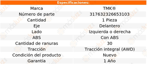 1- Maza Delantera Izq/der Con Abs Ml350 V6 3.5l 11/15 Tmk Foto 2