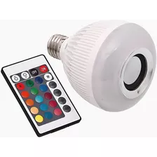 Lampada Rgb Musical Led Muda De Cor Com Controle 