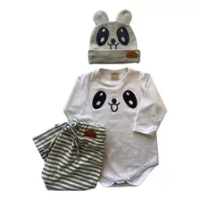 Kit Roupas De Bebê Menino Body Manga Longa Calça Vanetex