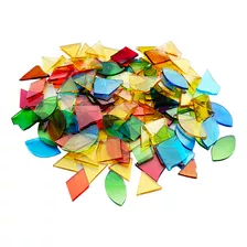Mosaico De Vidrio Cuadrado De Titanio Con Forma De Triángulo