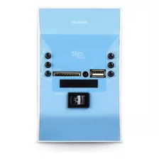 Amplificador De Parede Frahm Slim Wall Azul Usb Bluetooth