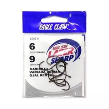 Anzuelo Eagle Claw L042-6 (9 Unidades) Ideal Peje / Variada