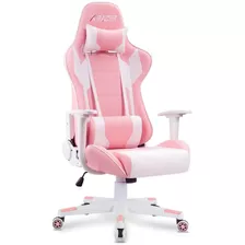 Homall Rosa Silla Escritorio Gamer Ergonomico Reclinable 