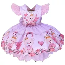 Vestido Ursinha Princesa Ursa Realeza Luxo