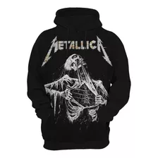 Blusa Moletom Estampado Full 3d Metallica Banda De Rock