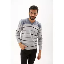 Sweater Art 511 Sweaters Combinados Con Rayas O Fantasia 