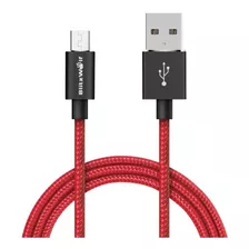 Blitzwolf Bw-mc2 2.4a Cabo Micro Usb Trançado Vermelho 1.8 M