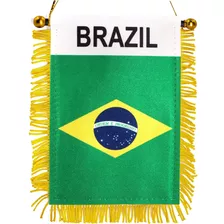 Bandera Colgante Anley De Brasil Con Flecos De 4 X 6 Pulgada