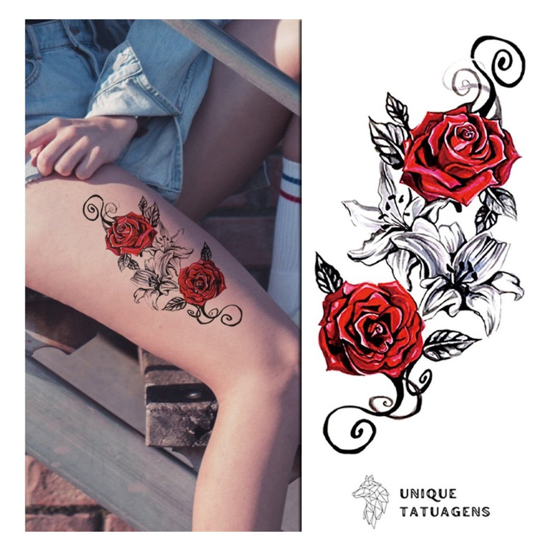 Tatuagem Fake Feminina Realista - Rosa Ventos 3d - Removivel