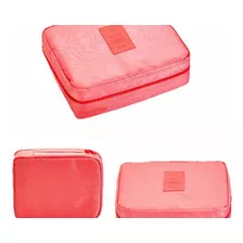 Neceser, Cosmetiquera, Travel Pouch, Estuche Color Coral