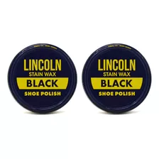 Lincoln - Esmalte De Cera Para Zapatos, Color Negro, 3 Onzas