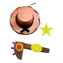 Kit Acessório Chapéu Woody Toy Story + Cinto Pronta Entrega