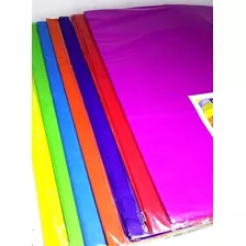 Folha Papel De Seda P/ Pipa 50x70 C/ 100 Folhas Coloridas