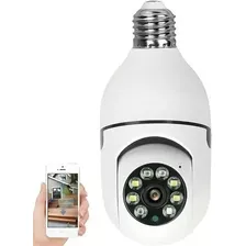 Câmera Espiãn Segurança Lâmpada Panoramica Wifi1080 360 Grau
