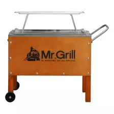 Caja China Mr Grill Mediana Jr + Parrilla De Varillas