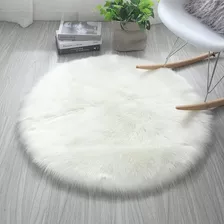 Manta Tapete Pelo Redondo (80cm) Para Uma Decoração