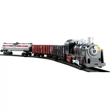 Trem Brinquedo Locomotiva Infantil 14 Peças Menino Inmetro Cor Preto, Branco, Vermelho E Marrom Personagem Trem